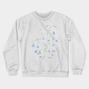 blue harebell flowers watercolor 2021 Crewneck Sweatshirt